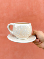 Juego de Taza con Plato Blanco - PREVENTA (6 a 12 SEMANAS)