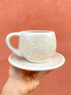 Juego de Taza con Plato Blanco - PREVENTA (6 a 12 SEMANAS)