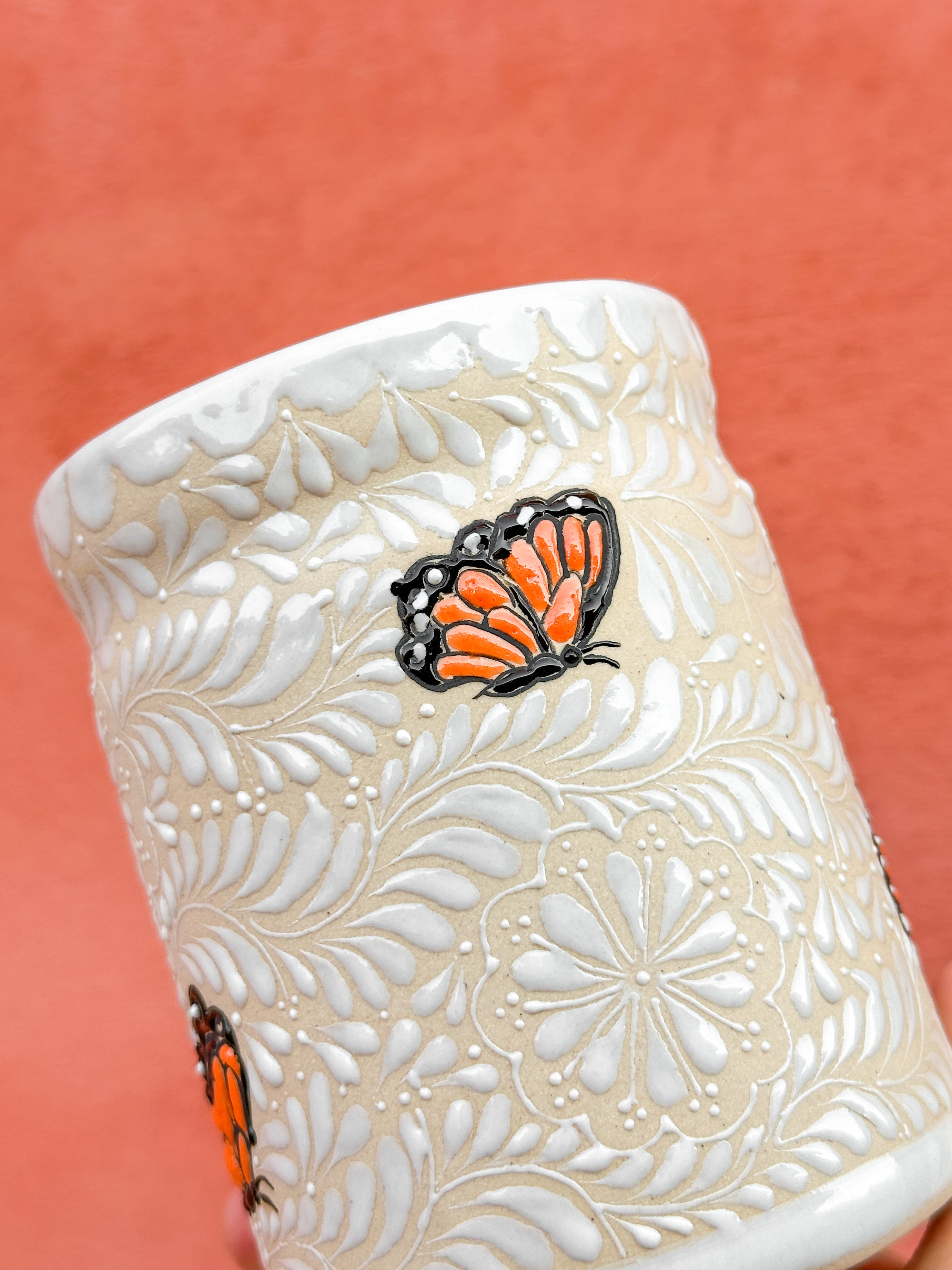 Vaso Multiusos Mariposa Monarca - PREVENTA (6 a 12 SEMANAS)