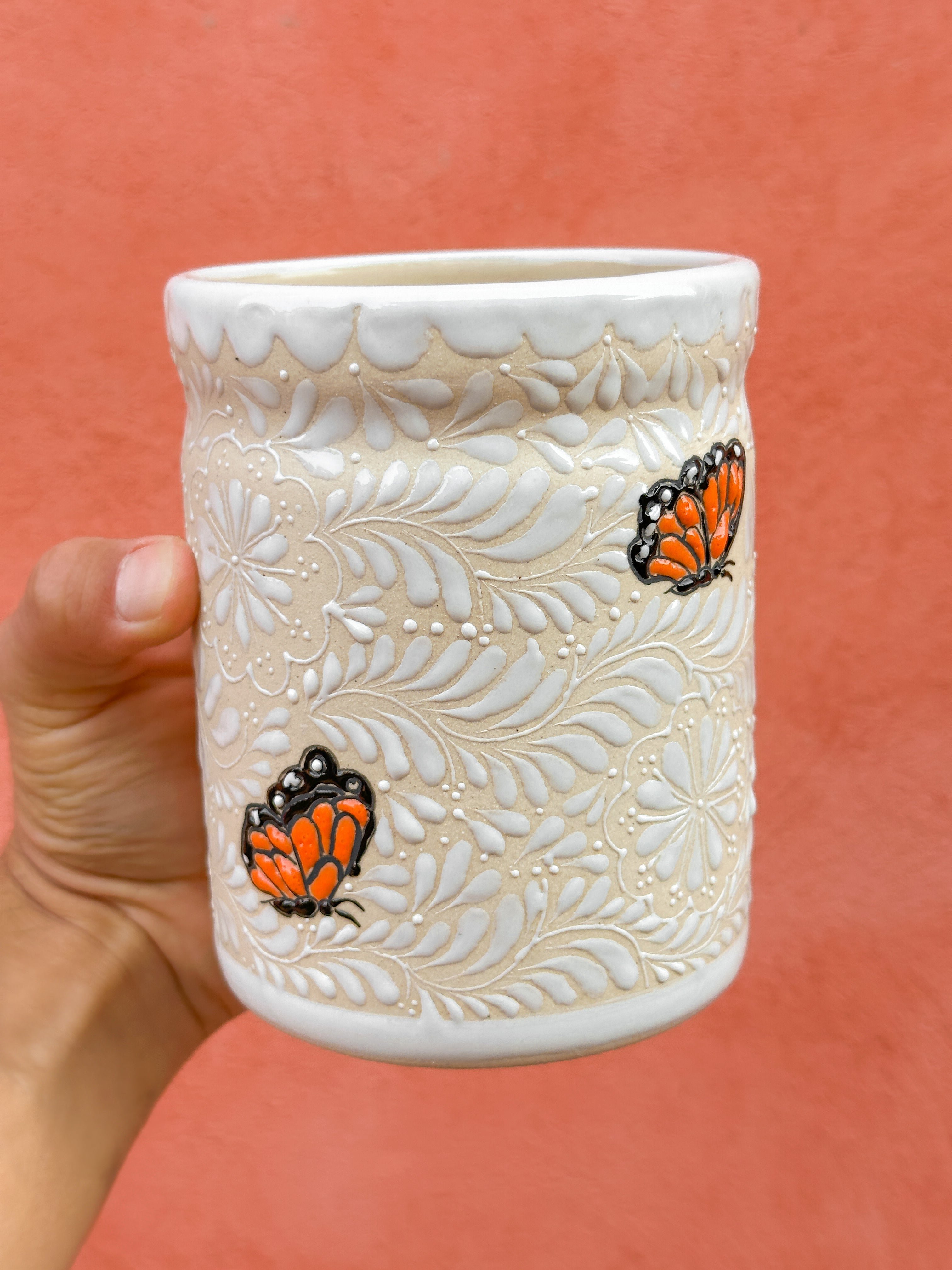 Vaso Multiusos Mariposa Monarca - PREVENTA (6 a 12 SEMANAS)