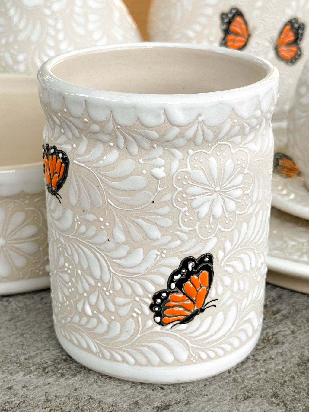 Vaso Multiusos Mariposa Monarca - PREVENTA (6 a 12 SEMANAS)