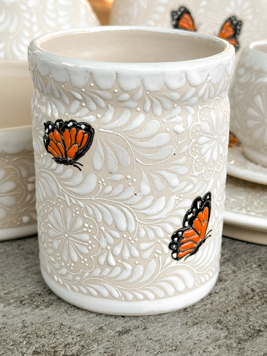 Vaso Multiusos Mariposa Monarca - PREVENTA (6 a 12 SEMANAS)