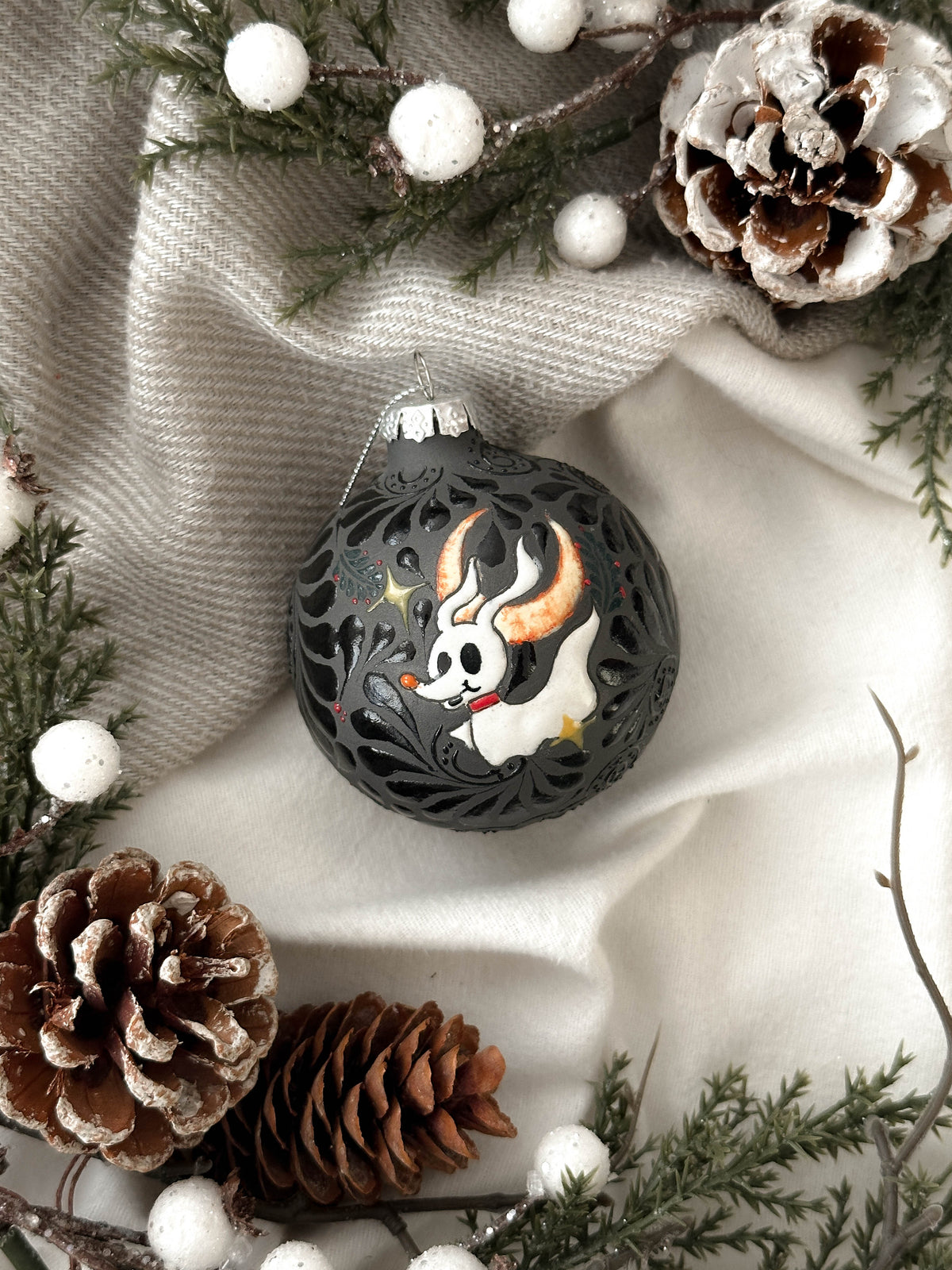 "Perrito Fantasma" Esfera de Navidad PREVENTA (ENVÍOS 5 DIC)