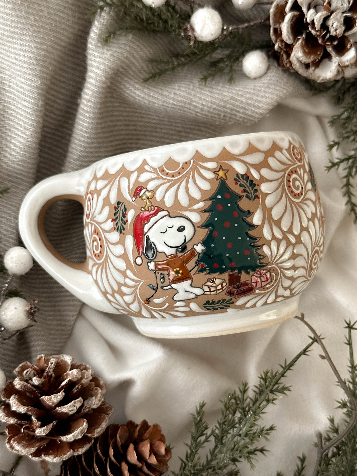 "Navidad Snoopy" Set de 2 Tazas PREVENTA (ENVÍOS 5 DIC)