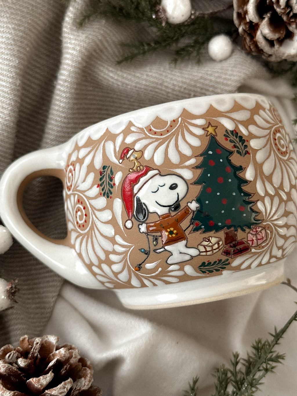 "Navidad Snoopy" Set de 2 Tazas PREVENTA (ENVÍOS 5 DIC)