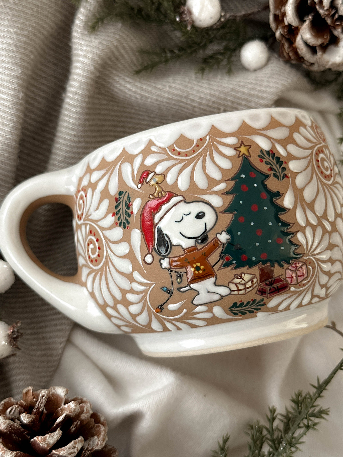 "Navidad Snoopy" Set de 2 Tazas PREVENTA (ENVÍOS 5 DIC)