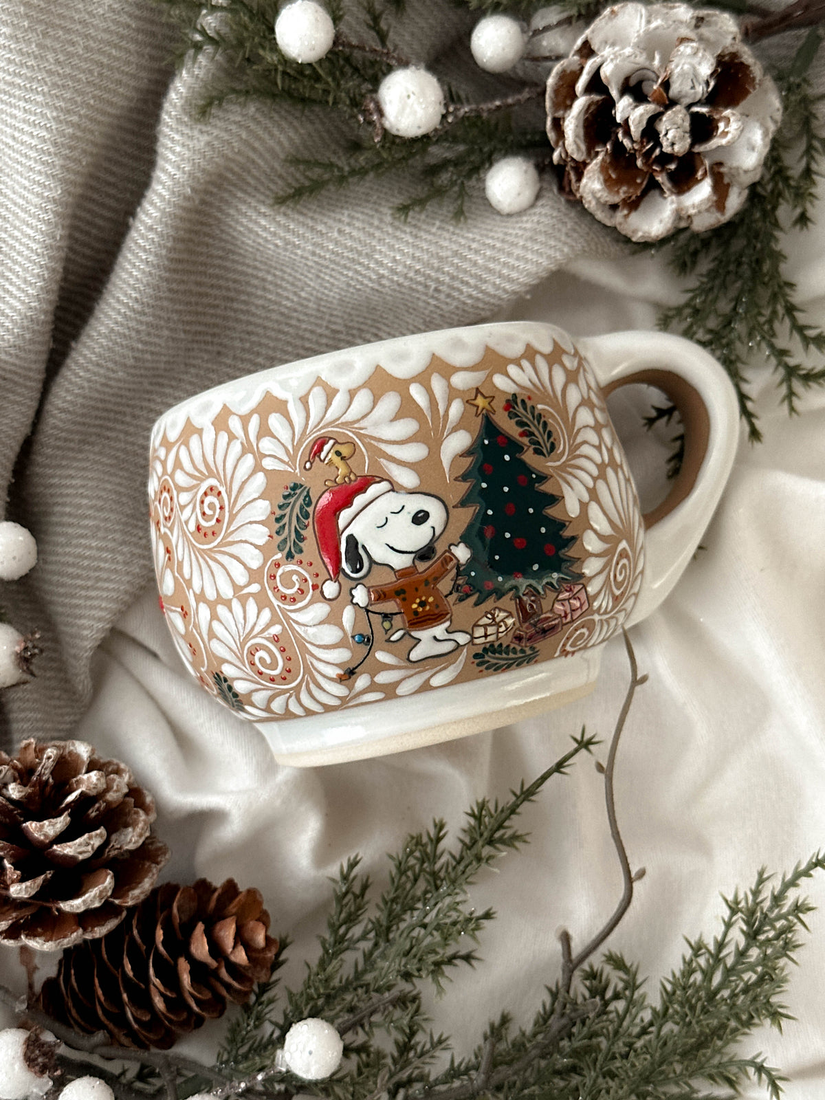 "Navidad Snoopy" Set de 2 Tazas PREVENTA (ENVÍOS 5 DIC)