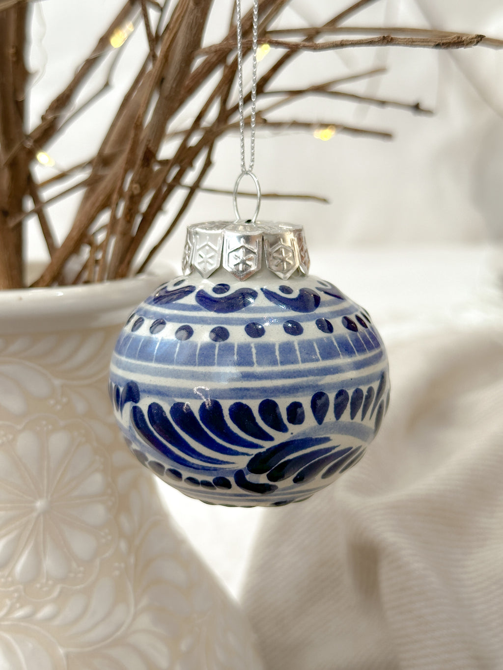 "Talavera" Esfera de Navidad Tradicional PREVENTA (6 a 12 SEMANAS)