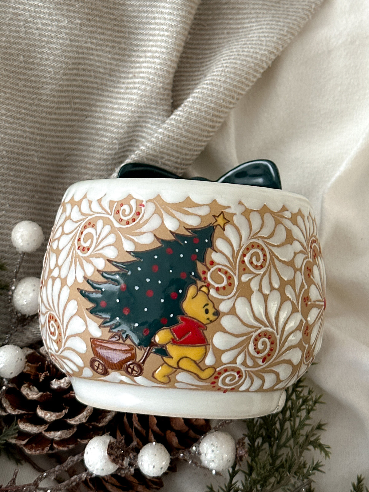 "Navidad Pooh" Set de 2 Tazas PREVENTA (ENVÍOS 5 DIC)