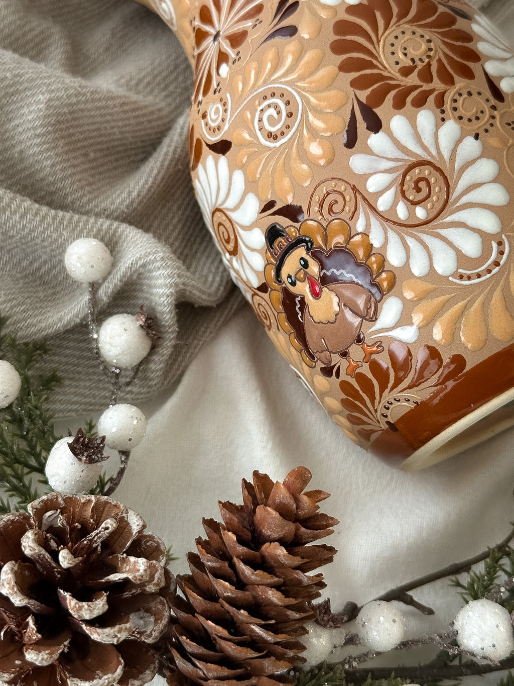 "Pavo Navideño" Florero PREVENTA (ENVÍOS 5 DIC)