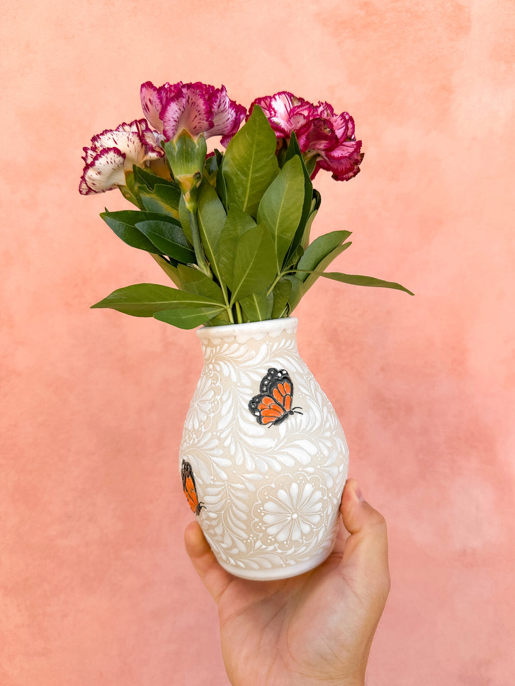 Florero Chico Mariposa Monarca - PREVENTA (6 a 12 SEMANAS)