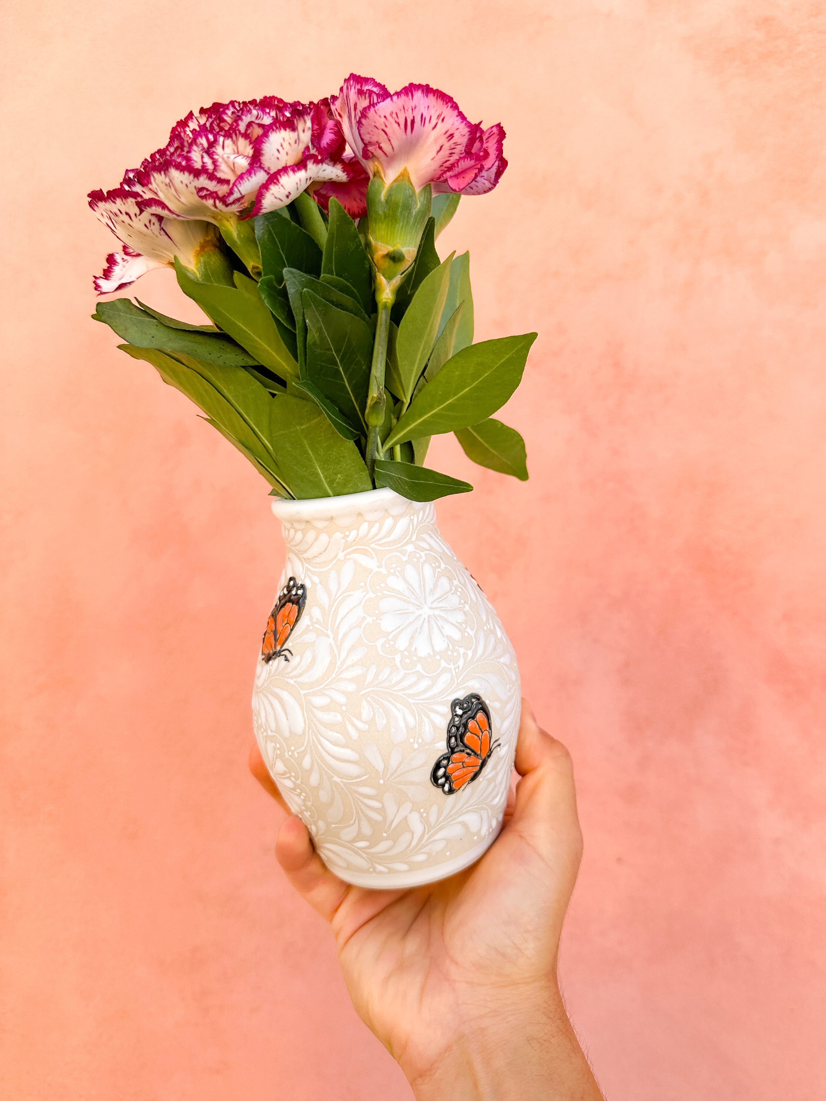 Florero Chico Mariposa Monarca - PREVENTA (6 a 12 SEMANAS)