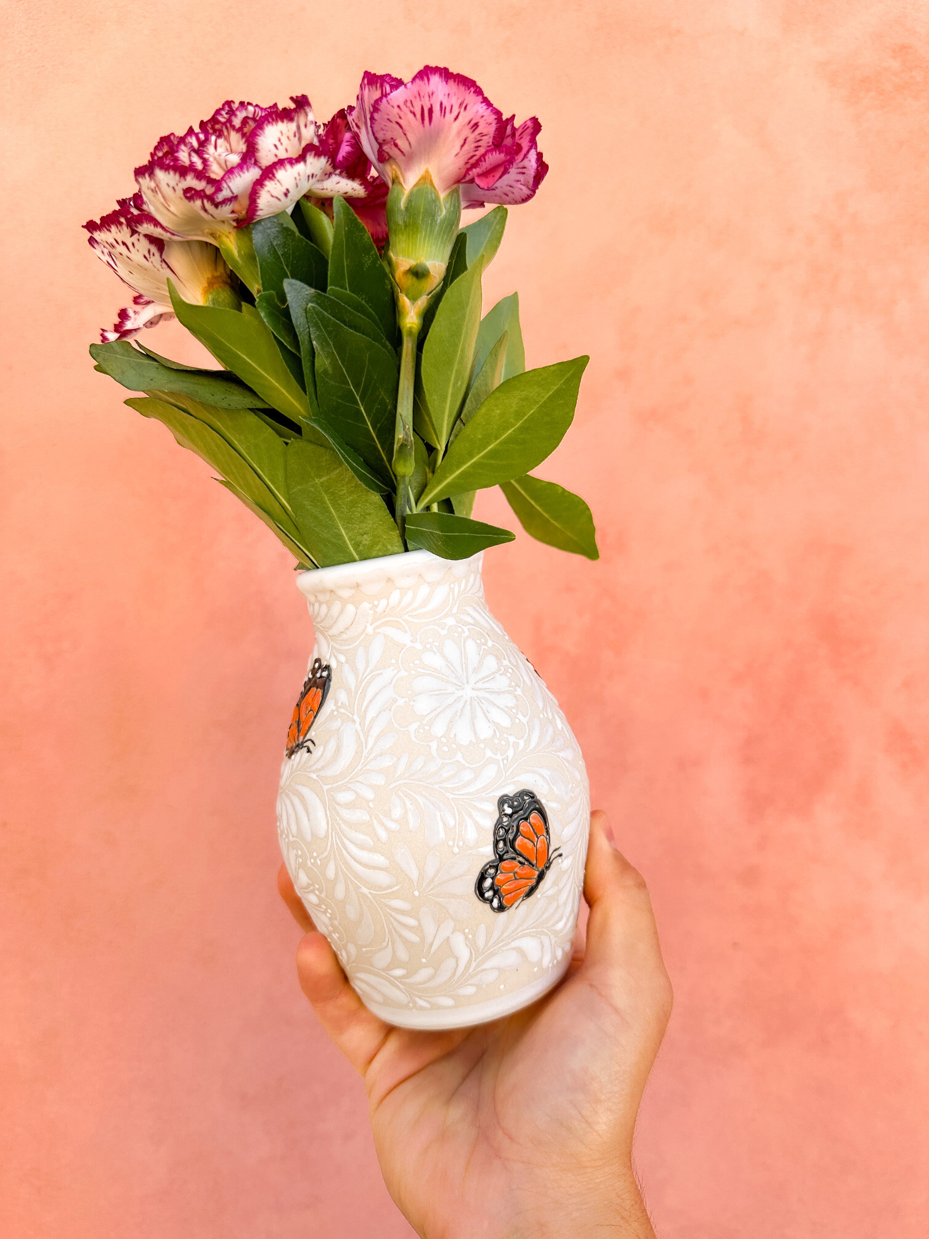 Florero Chico Mariposa Monarca - PREVENTA (6 a 12 SEMANAS)