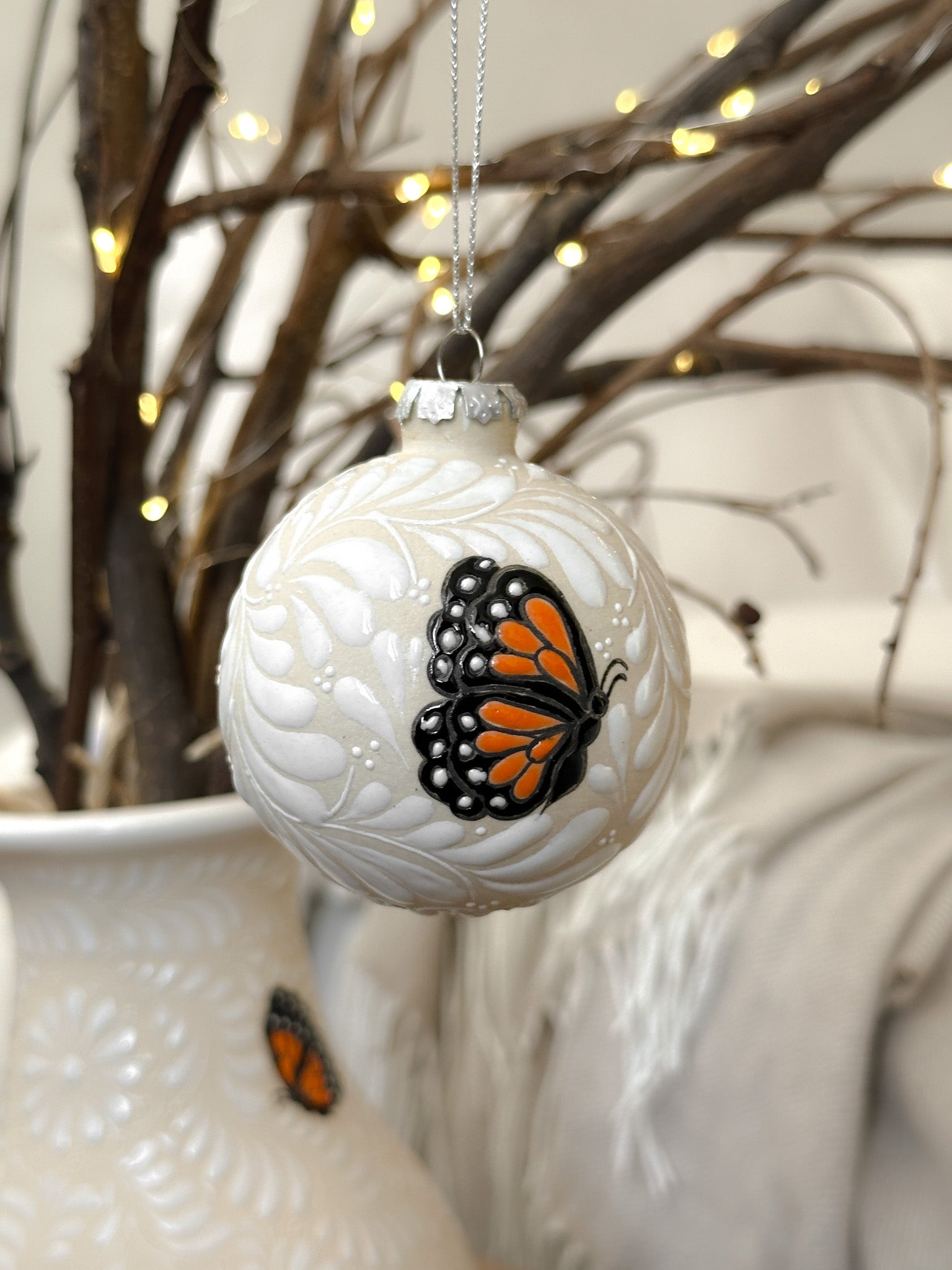 "Mariposa Monarca" Esfera de Navidad