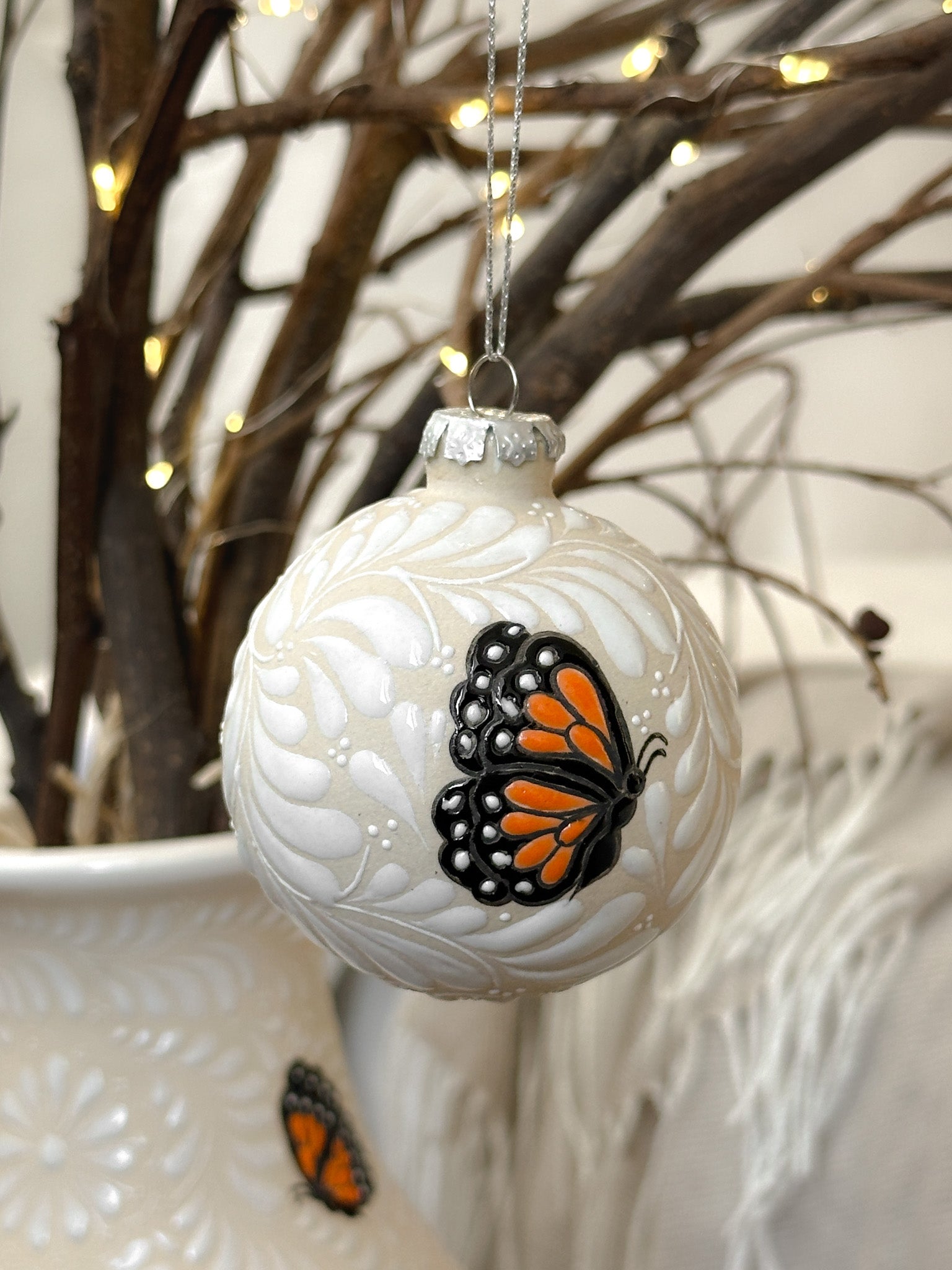 "Mariposa Monarca" Esfera de Navidad