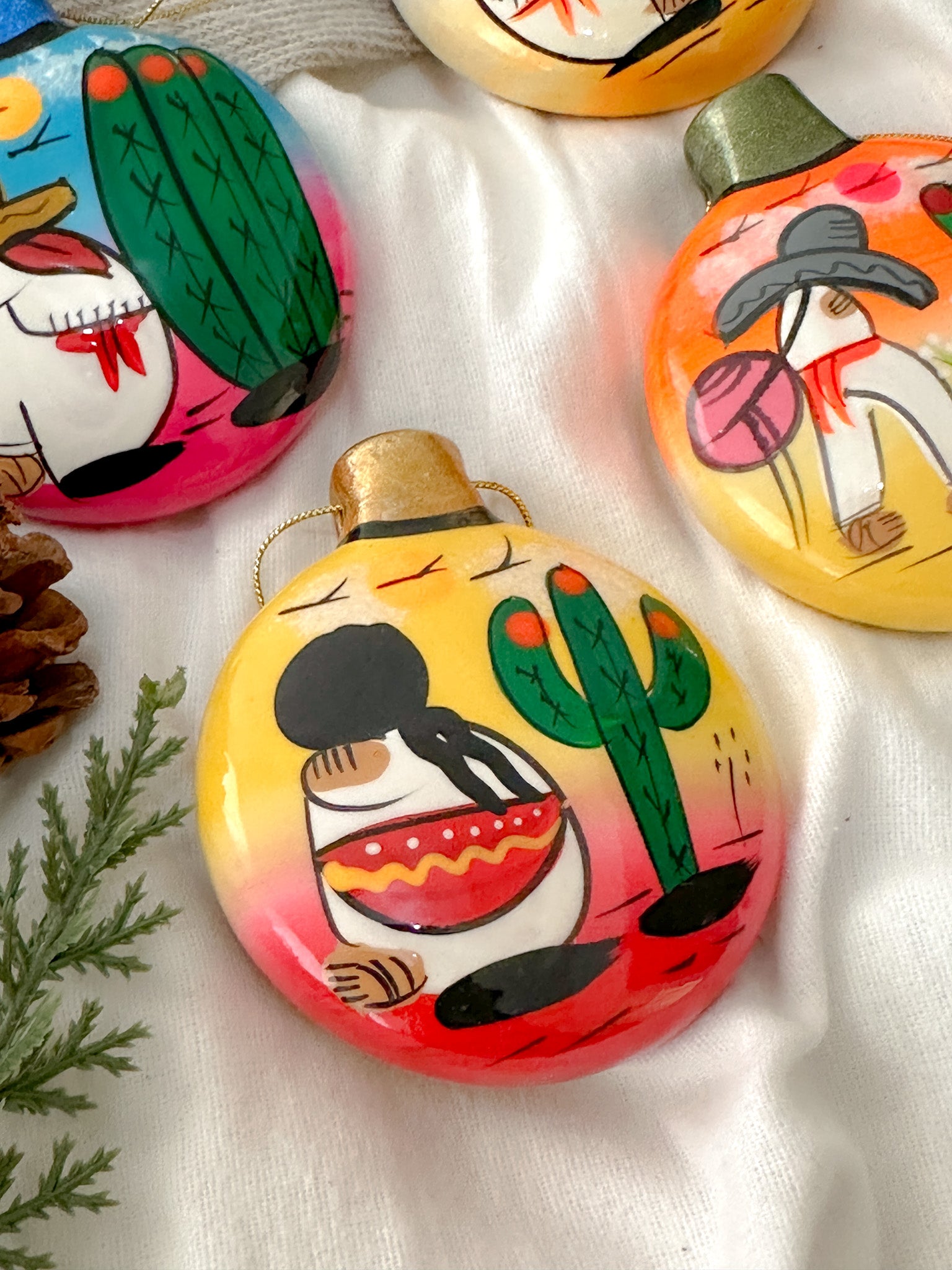 "Historias de México" Esfera de Navidad Plana PREVENTA (6 a 12 SEMANAS)