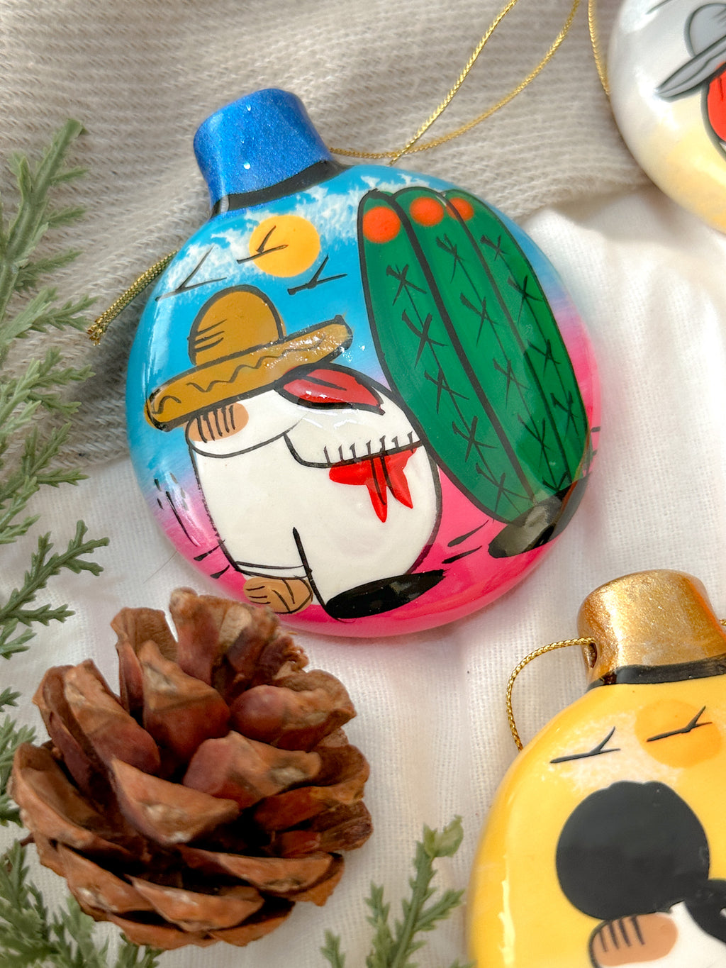 "Historias de México" Esfera de Navidad Plana PREVENTA (6 a 12 SEMANAS)