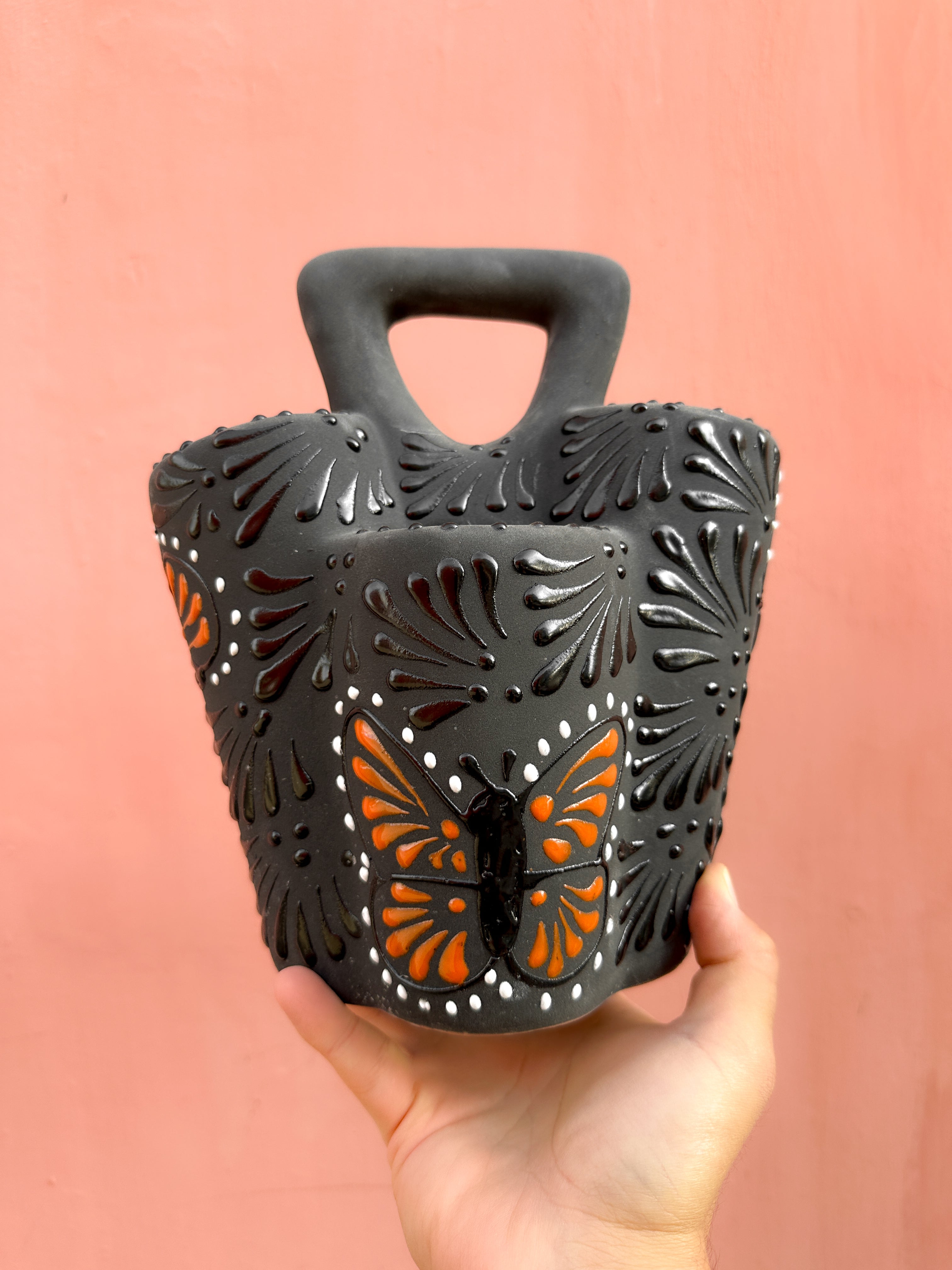 Porta Cubiertos Mariposa Monarca Negro -  PREVENTA (6 a 12 SEMANAS)