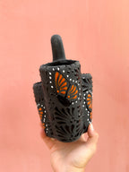 Porta Cubiertos Mariposa Monarca Negro -  PREVENTA (6 a 12 SEMANAS)
