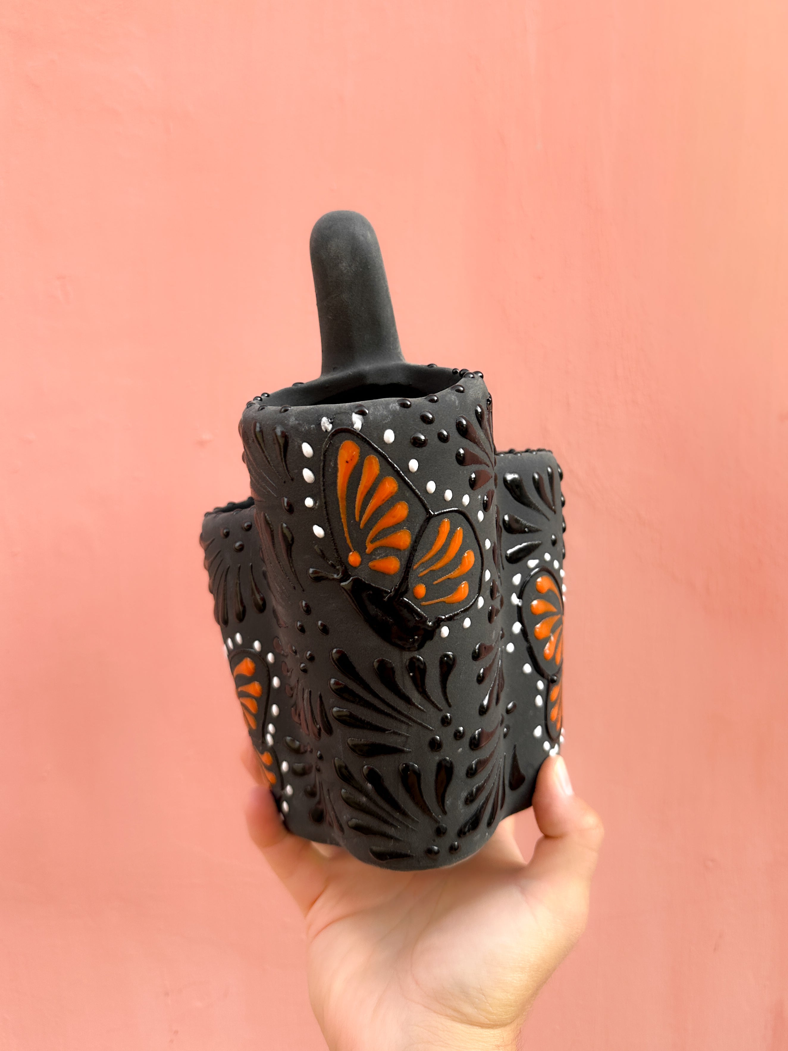 Porta Cubiertos Mariposa Monarca Negro -  PREVENTA (6 a 12 SEMANAS)