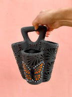 Porta Cubiertos Mariposa Monarca Negro -  PREVENTA (6 a 12 SEMANAS)