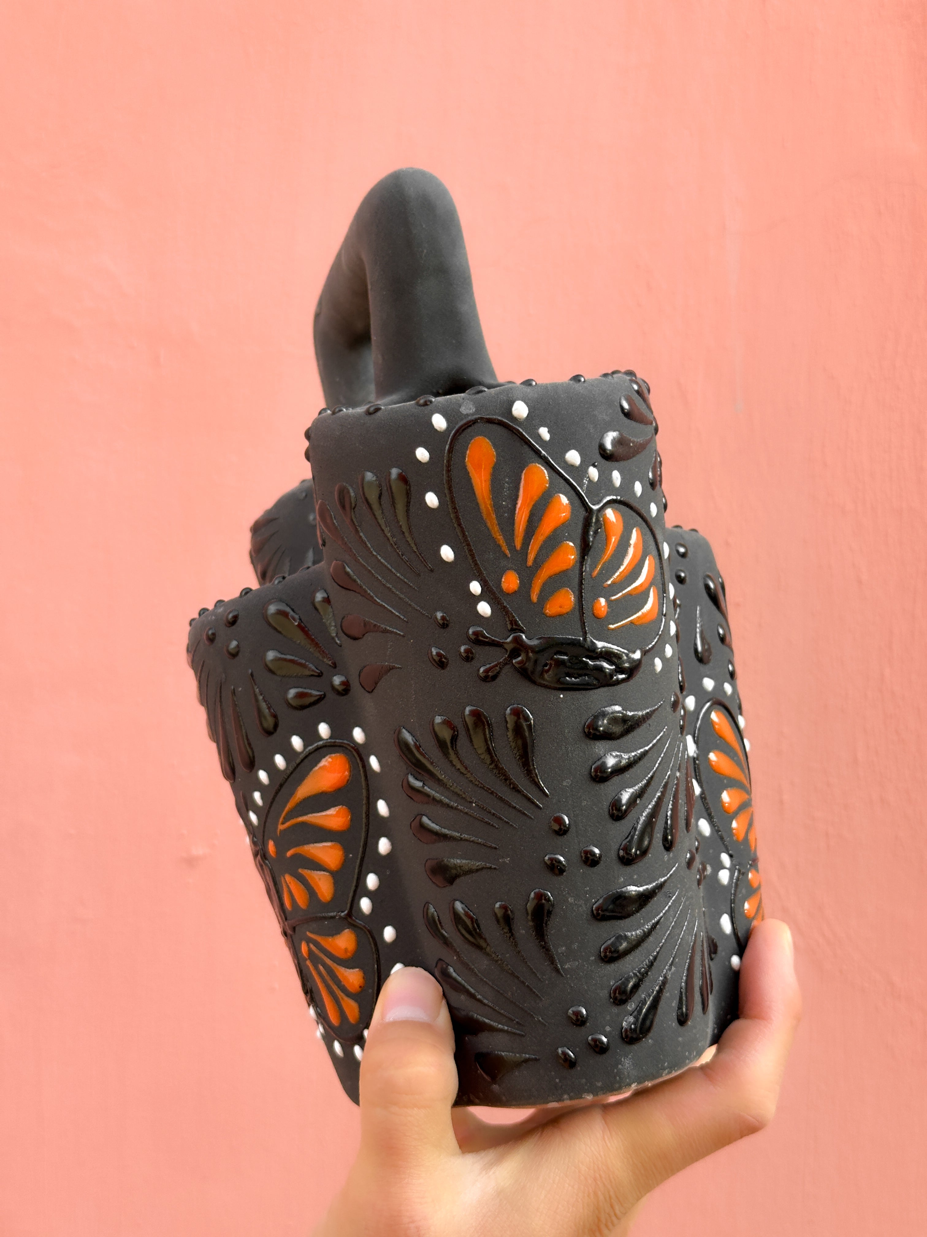 Porta Cubiertos Mariposa Monarca Negro -  PREVENTA (6 a 12 SEMANAS)