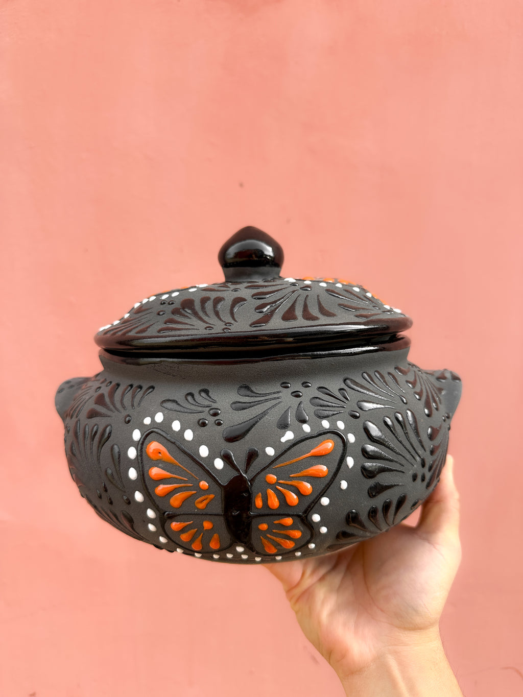 Cazuela Mariposa Monarca Negro -  PREVENTA (6 a 12 SEMANAS)