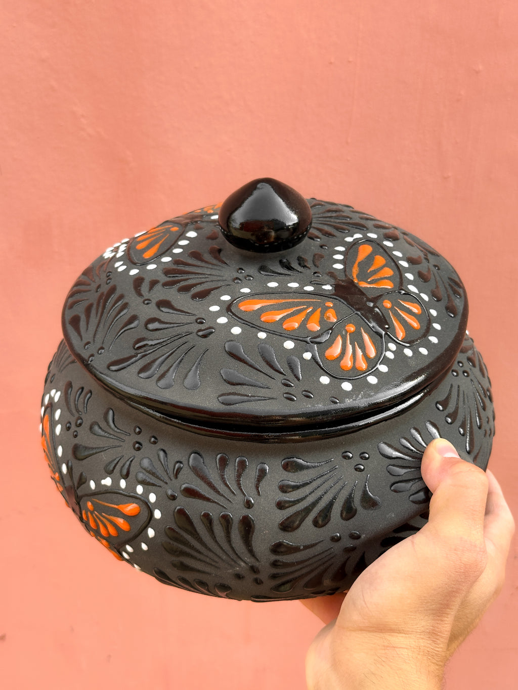 Cazuela Mariposa Monarca Negro -  PREVENTA (6 a 12 SEMANAS)
