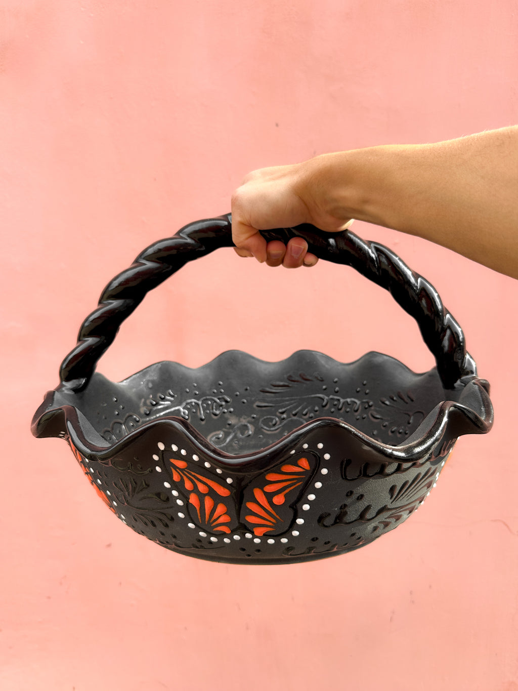 Canasta Frutero Mariposa Monarca Negro -  PREVENTA (6 a 12 SEMANAS)