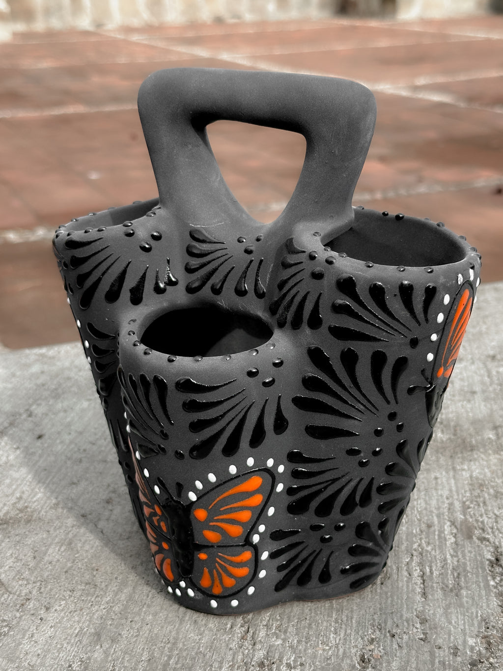 Porta Cubiertos Mariposa Monarca Negro -  PREVENTA (6 a 12 SEMANAS)