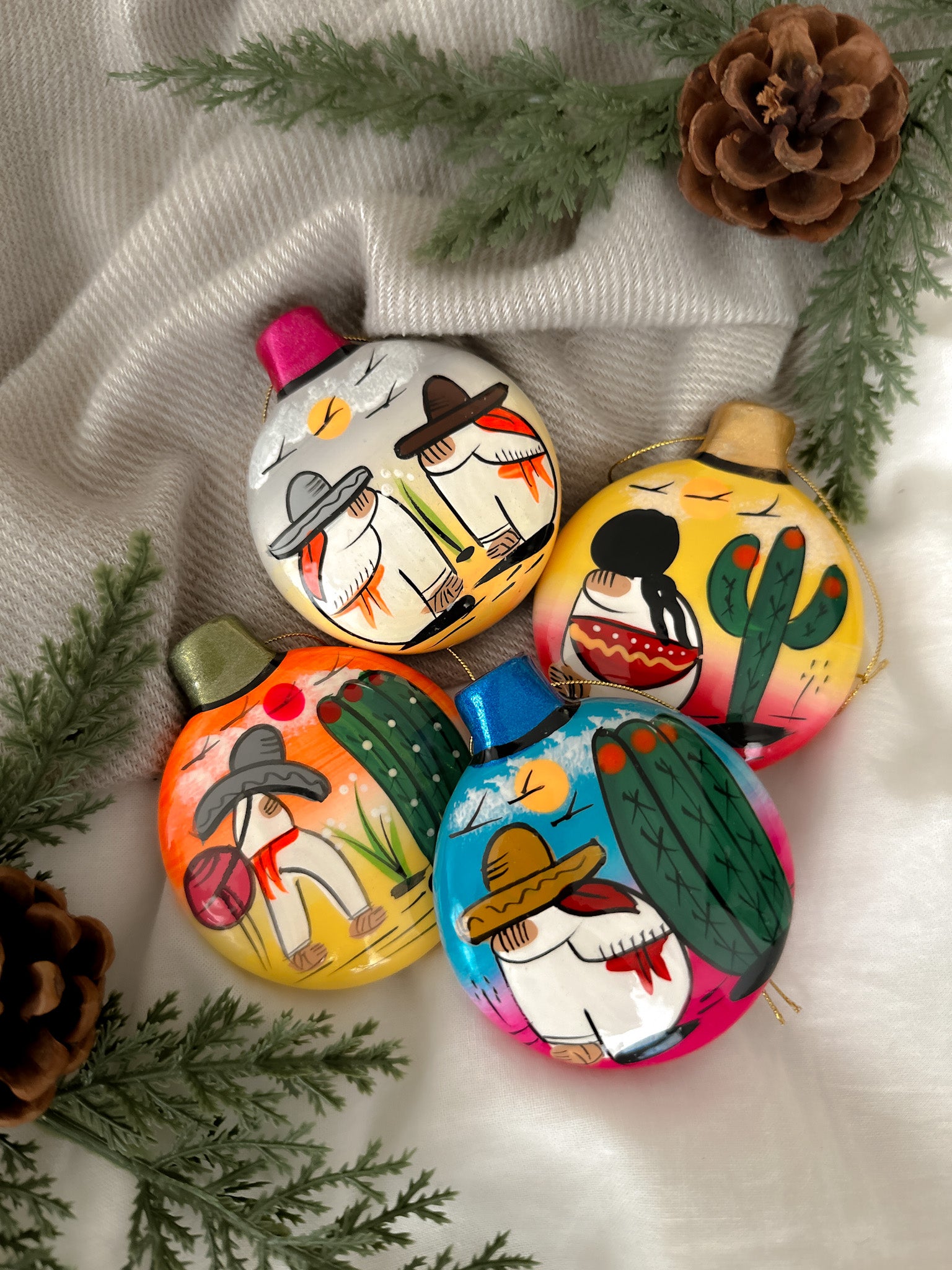 "Historias de México" Esfera de Navidad Plana PREVENTA (6 a 12 SEMANAS)