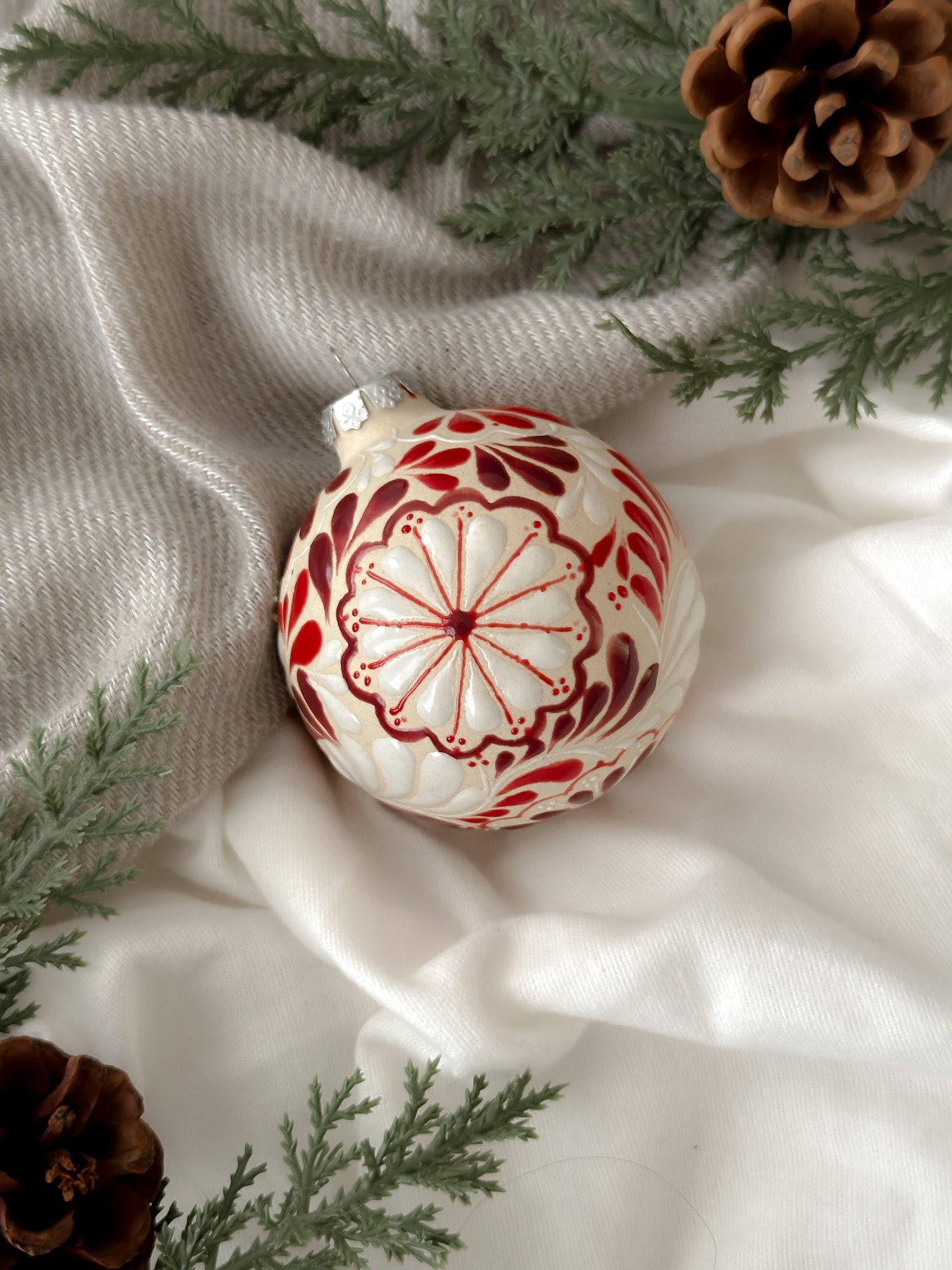 "Roja Navidad" Esfera de Navidad PREVENTA (6 a 12 SEMANAS)