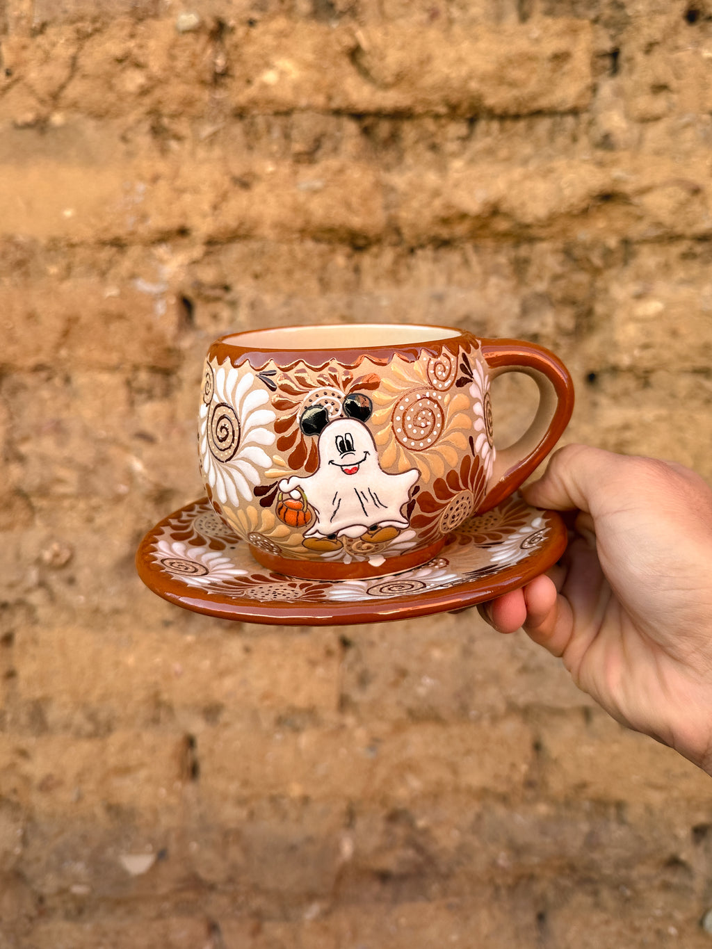Juego de Taza con Plato Ratón Fantasma - PREVENTA (6 a 12 SEMANAS)