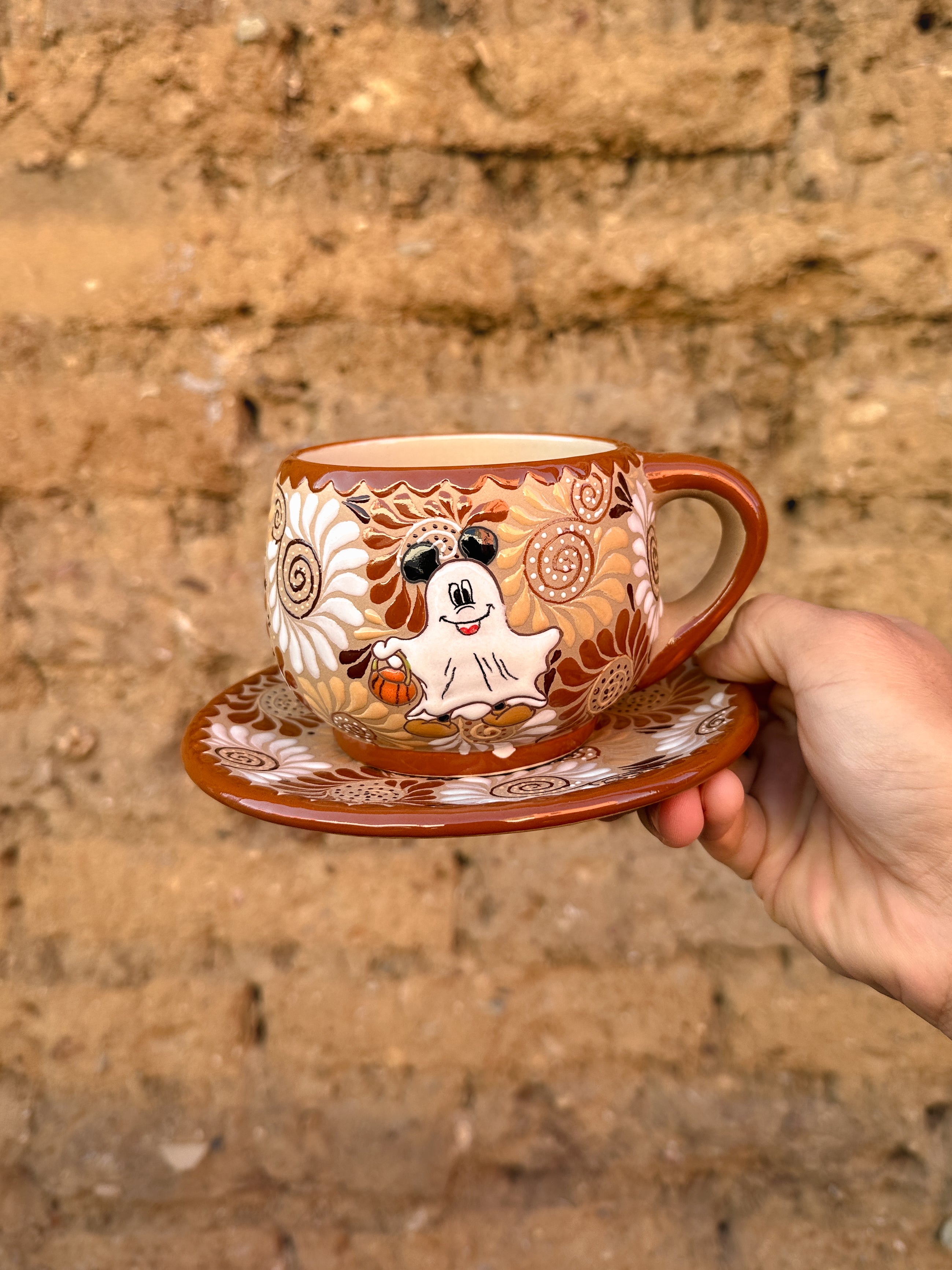 Juego de Taza con Plato Ratón Fantasma - PREVENTA (6 a 12 SEMANAS)