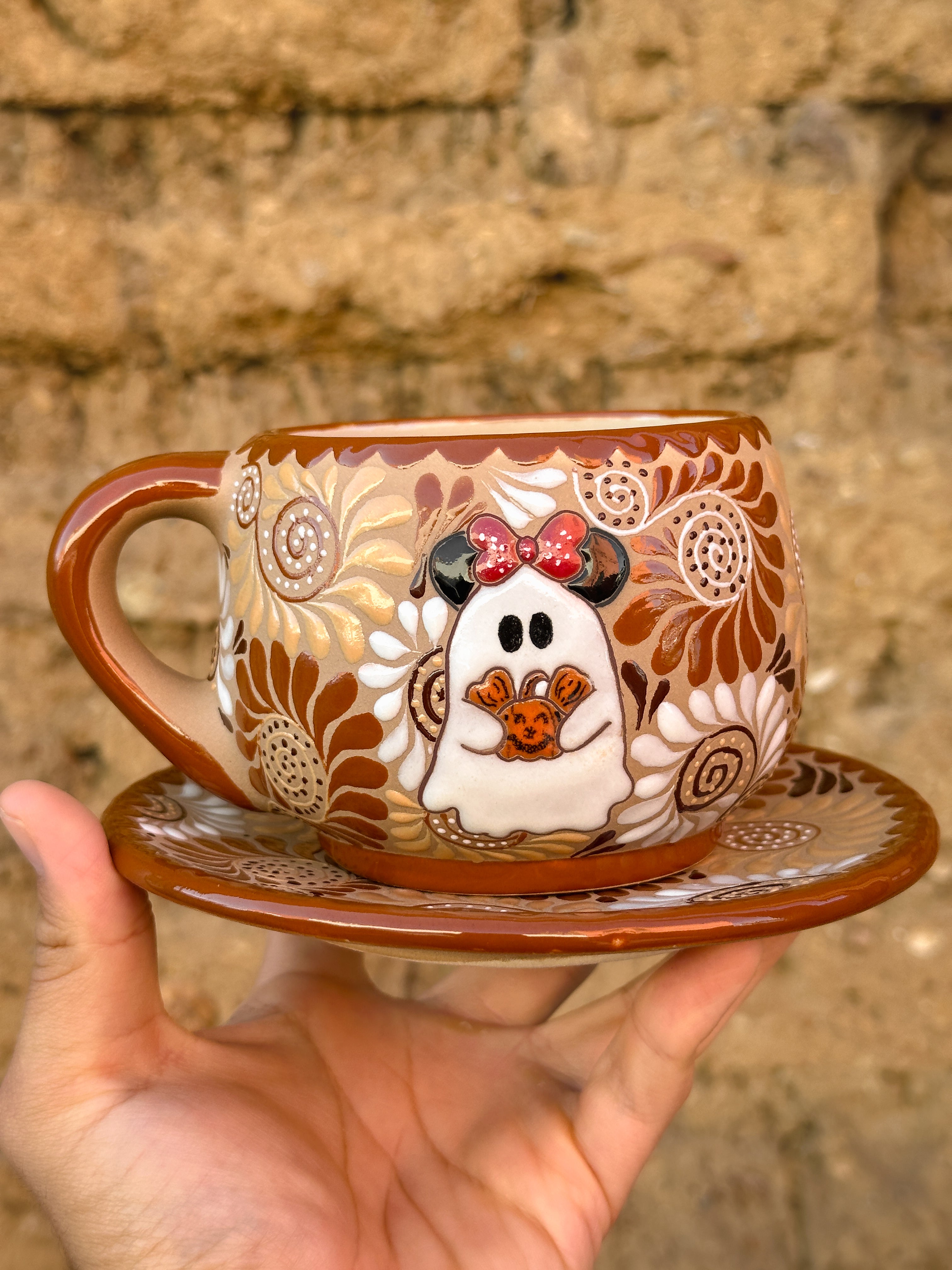 Juego de Taza con Plato Minnie Fantasma - PREVENTA (6 a 12 SEMANAS)