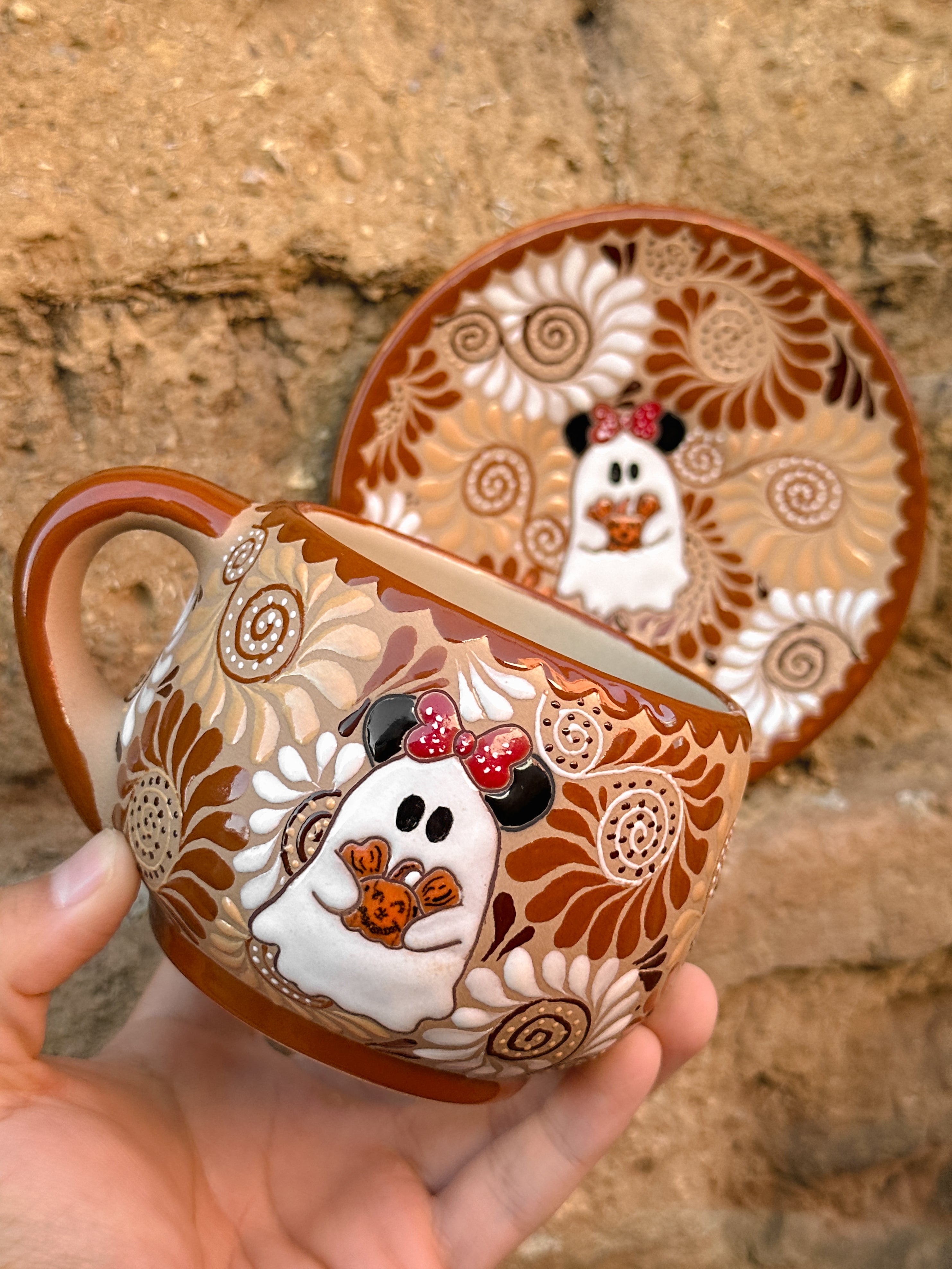 Juego de Taza con Plato Minnie Fantasma - PREVENTA (6 a 12 SEMANAS)