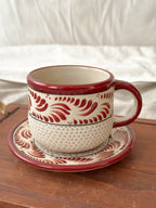 Juego de Taza y Plato Raíces Vino - PREVENTA (6 a 12 SEMANAS)