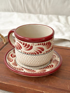 Juego de Taza y Plato Raíces Vino - PREVENTA (6 a 12 SEMANAS)