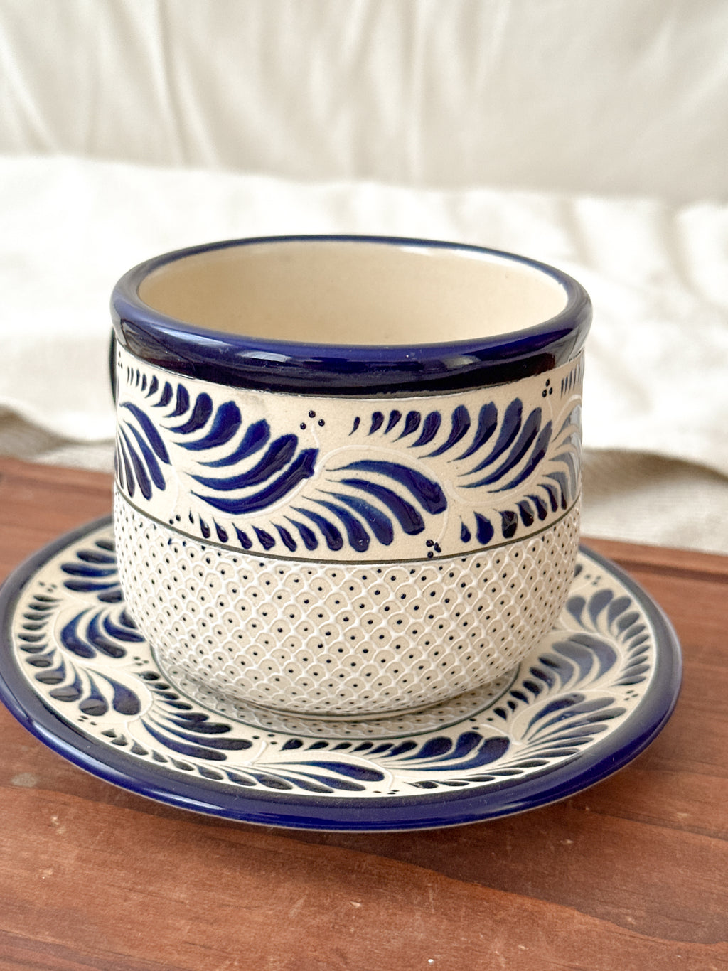 Juego de Taza y Plato Raíces Azul - PREVENTA (6 a 12 SEMANAS)