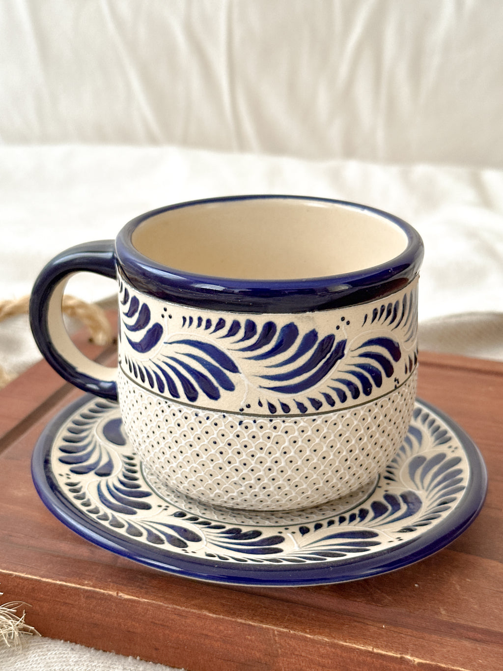 Juego de Taza y Plato Raíces Azul - PREVENTA (6 a 12 SEMANAS)