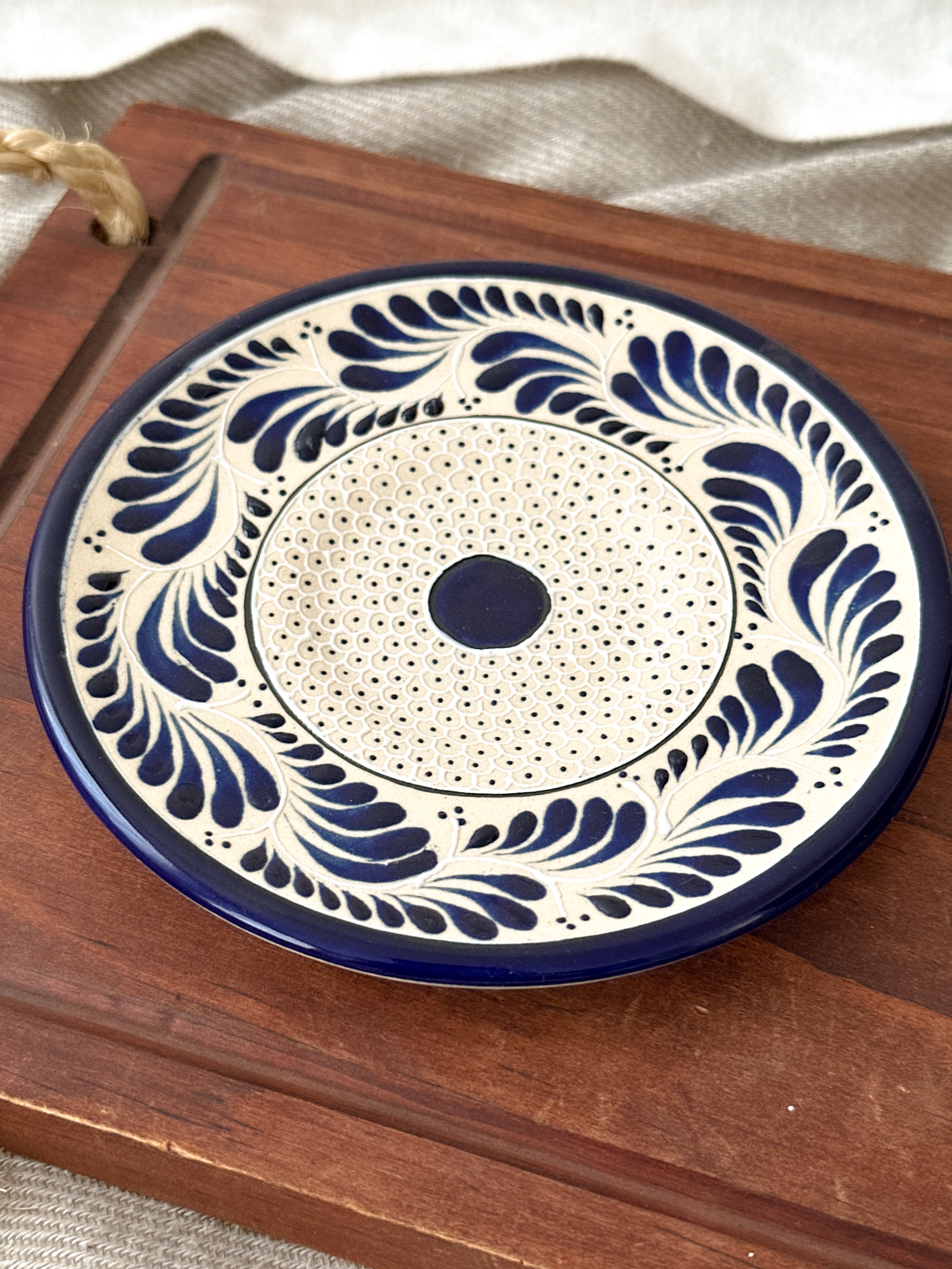 Plato Para Postre Raíces Azul - PREVENTA (6 a 12 SEMANAS)