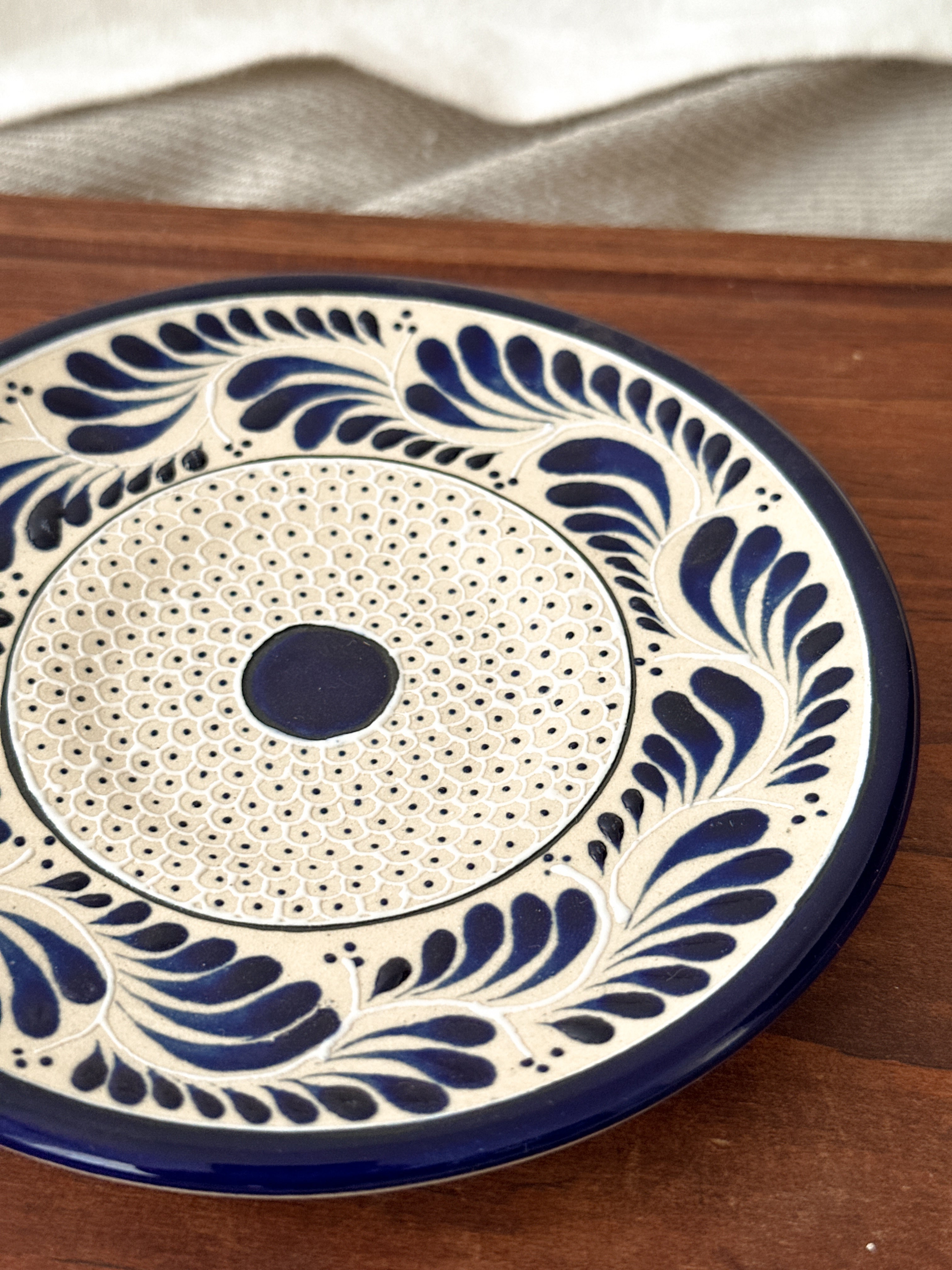 Plato Para Postre Raíces Azul - PREVENTA (6 a 12 SEMANAS)