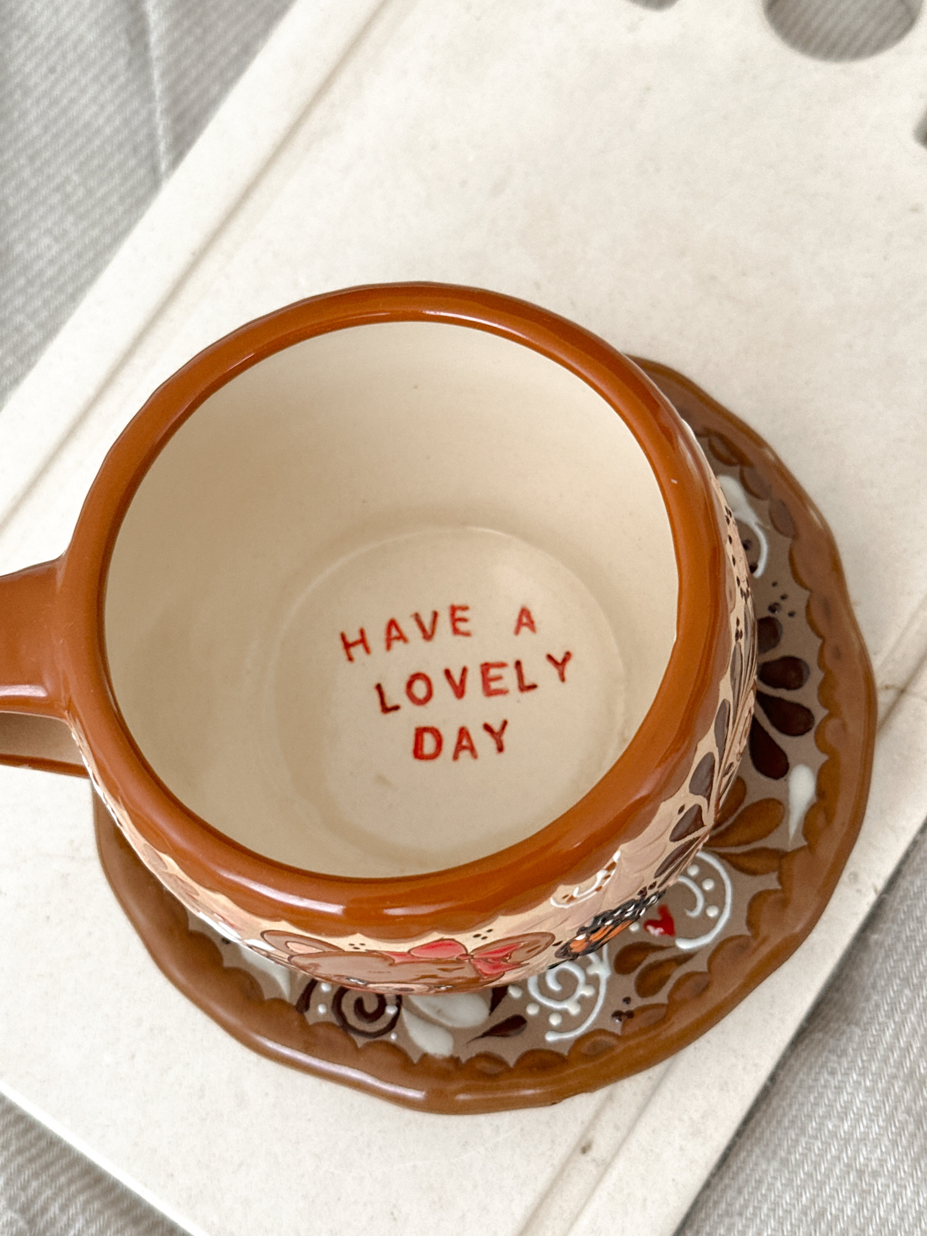 Juego de Taza con Plato Osito Romance - PREVENTA (6 a 12 SEMANAS)