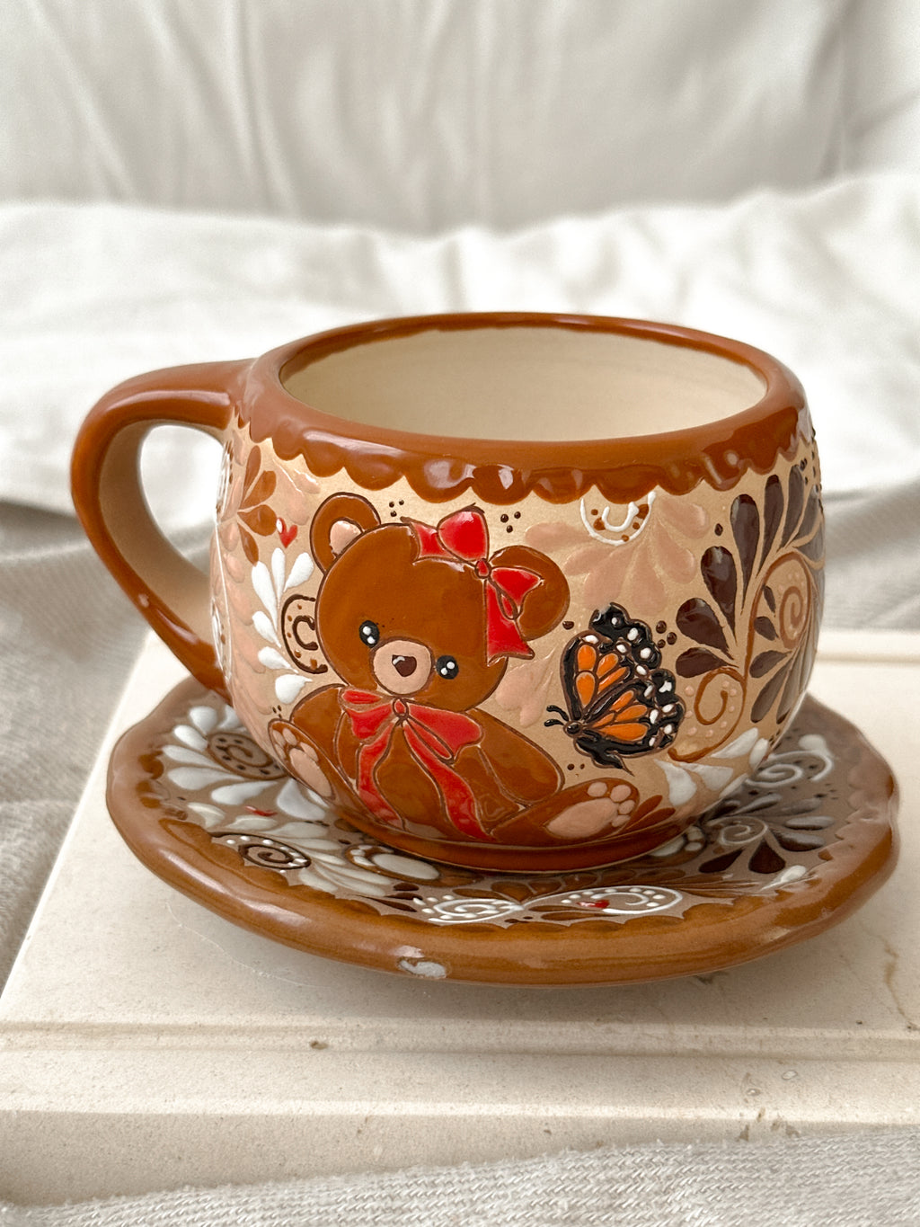 Juego de Taza con Plato Osito Romance - PREVENTA (6 a 12 SEMANAS)
