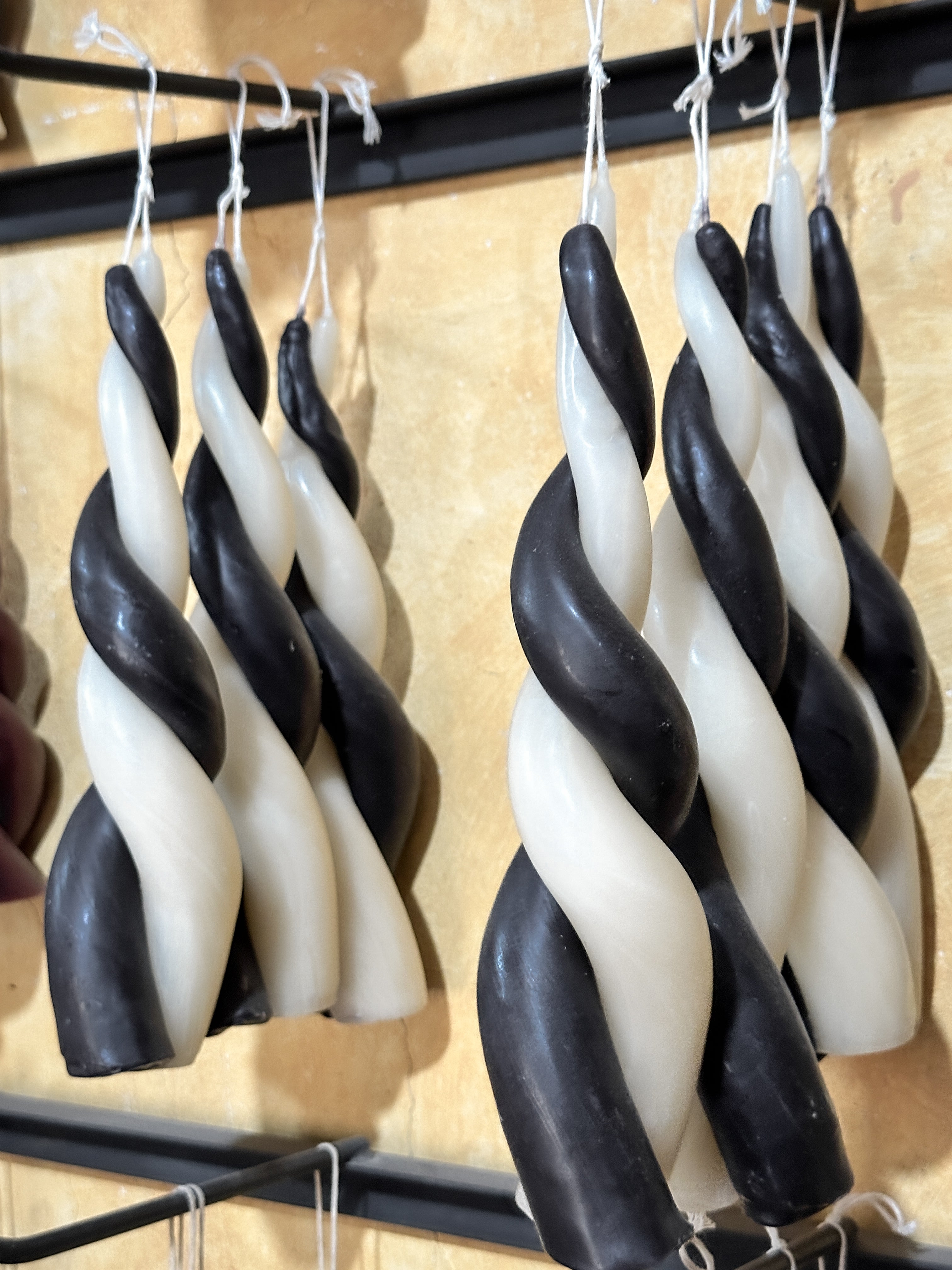 Vela espiral de cera de abeja Domino