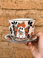 Juego de Taza con Plato Fantasma Monarca - PREVENTA (6 a 12 SEMANAS)
