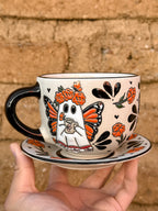 Juego de Taza con Plato Fantasma Monarca - PREVENTA (6 a 12 SEMANAS)