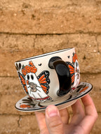 Juego de Taza con Plato Fantasma Monarca - PREVENTA (6 a 12 SEMANAS)