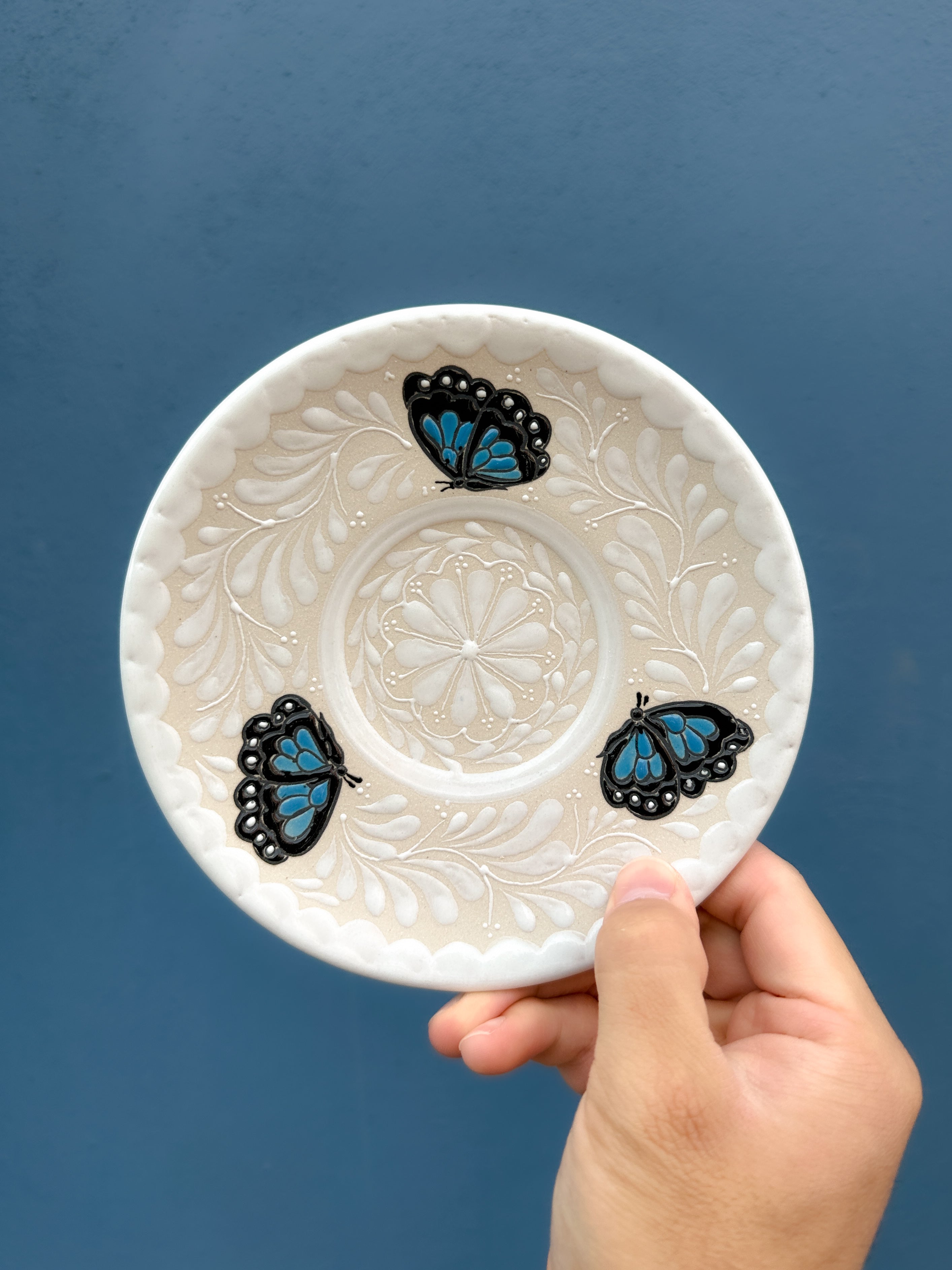 Plato Chico Mariposa Azul - PREVENTA (6 a 12 SEMANAS)