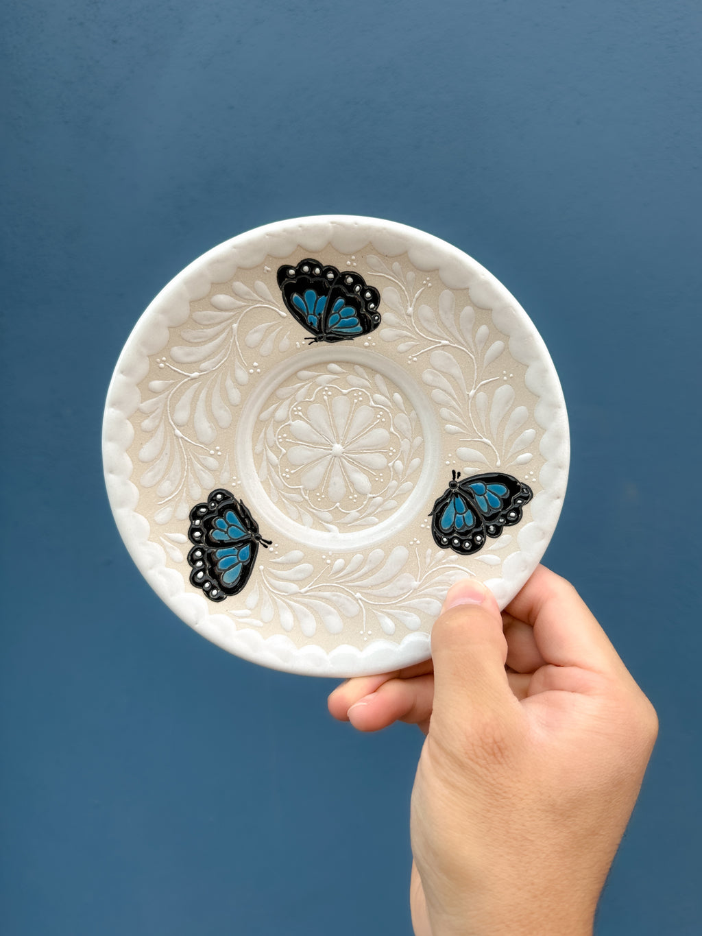 Plato Chico Mariposa Azul - PREVENTA (6 a 12 SEMANAS)